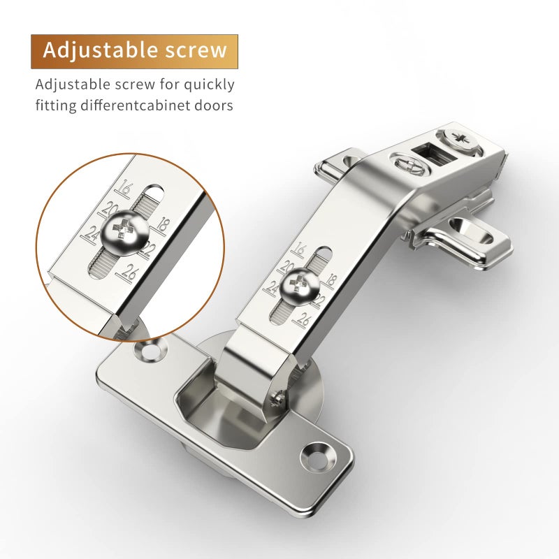Furniware 2 Pack 1 Pair 135 Degree Lazy Susan Hinges Full Overlay Concealed for Cabinet  Cupboard  Folded Door  Combination with Screws(Regular) - Image 3